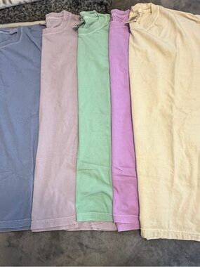 Comfort Colors Pastel Tee Set in Mint, Lilac & Pale Yellow